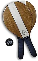 Frescobol - Raquetes de Praia OSNÓS - Par de Raquetes Estilo Marchetaria