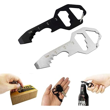 Mousqueton Multi-outils EDC Titane – Ouvre-bouteille, Pince, Démonte-pneu – Neuf