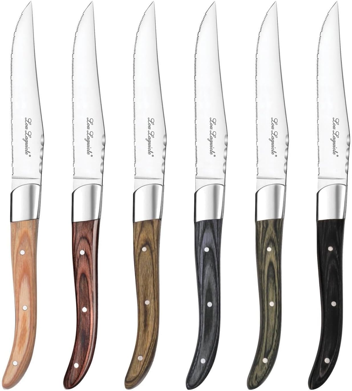 Amefa Royal Louis Set of 6 Steak Knives, Stainless Steel