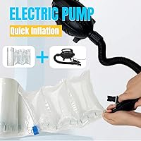 Vista 4 de Almohadas de aire de embalaje para envío, 300 bolsas de aire inflables con bomba, rellenos de bolso para ahorrar espacio, cojín de aire, paquete