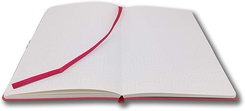 Miniatura 4 de Cuaderno de tapa blanda, cuadrícula de puntospuntos, A5, 5.8 x 8.3 pulgadas, piel sintética de alta calidad, papel grueso cremoso, encuadernado