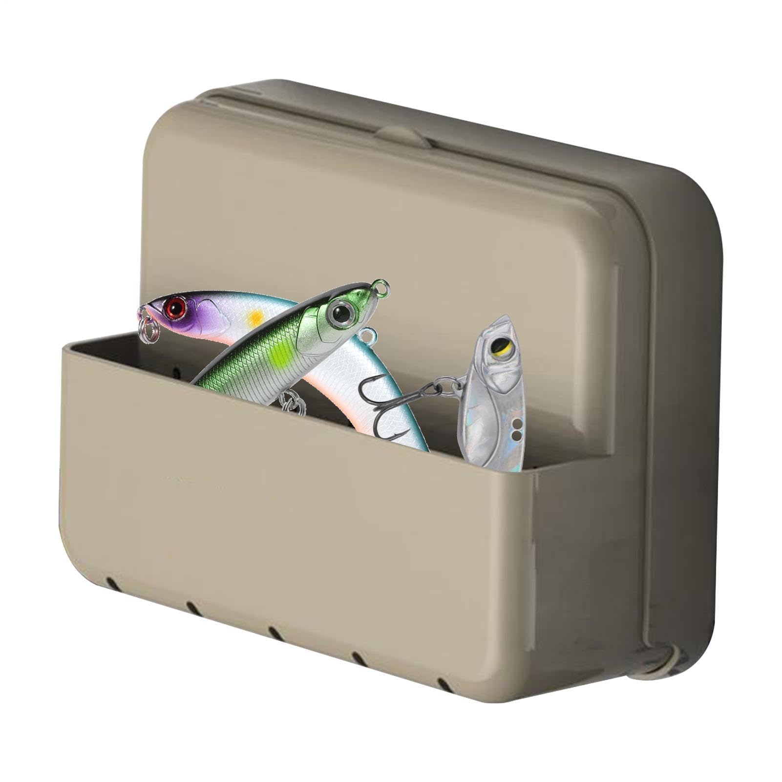 Caja de aparejos de pesca, organizador de ganchos, estuche de almacenamiento lateral para pesca en agua salada, organización de equipo de pesca para viajes al aire libre, barco y camping