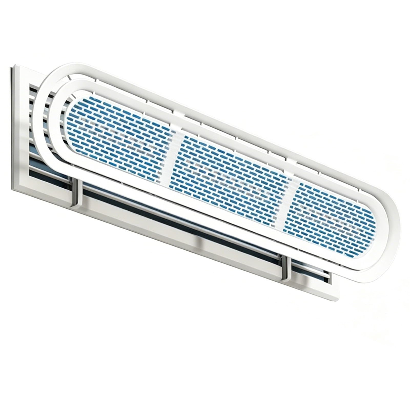 YUE JJXN Central AC Air Deflector with Filter, 180° Adjustable Air Vent Cover, Ceiling or Wall Mount Vent Deflector, for Home Office(42cm/16.5in)
