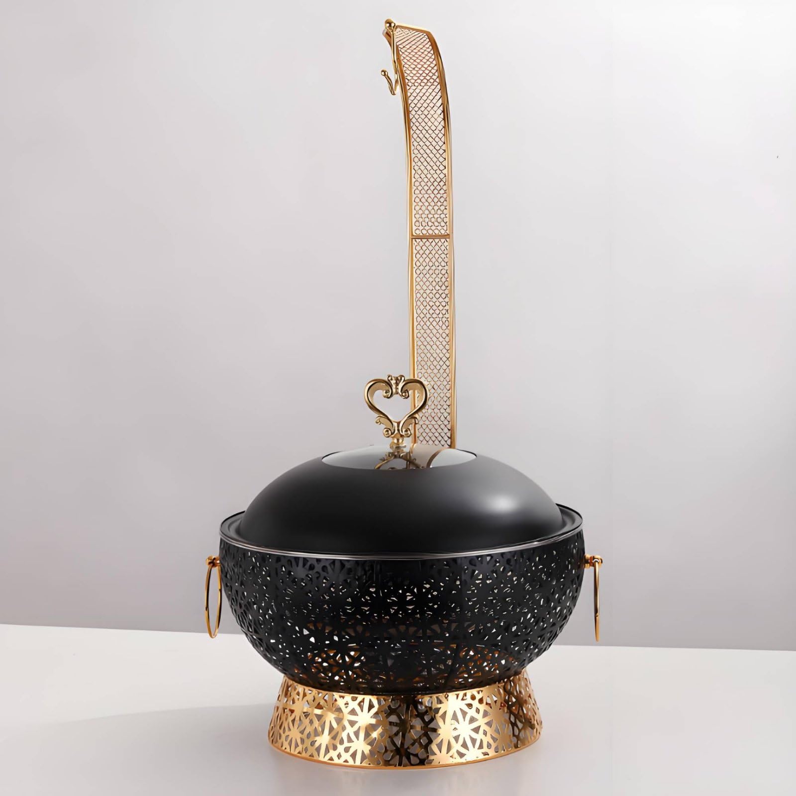 kowaku Calentador de Acero Inoxidable Chafing Dish Buffet Servidor Bandeja Mantiene Servicio Caliente con Tapa Elevada Diseño Sólido en Acero 201 Adecuado