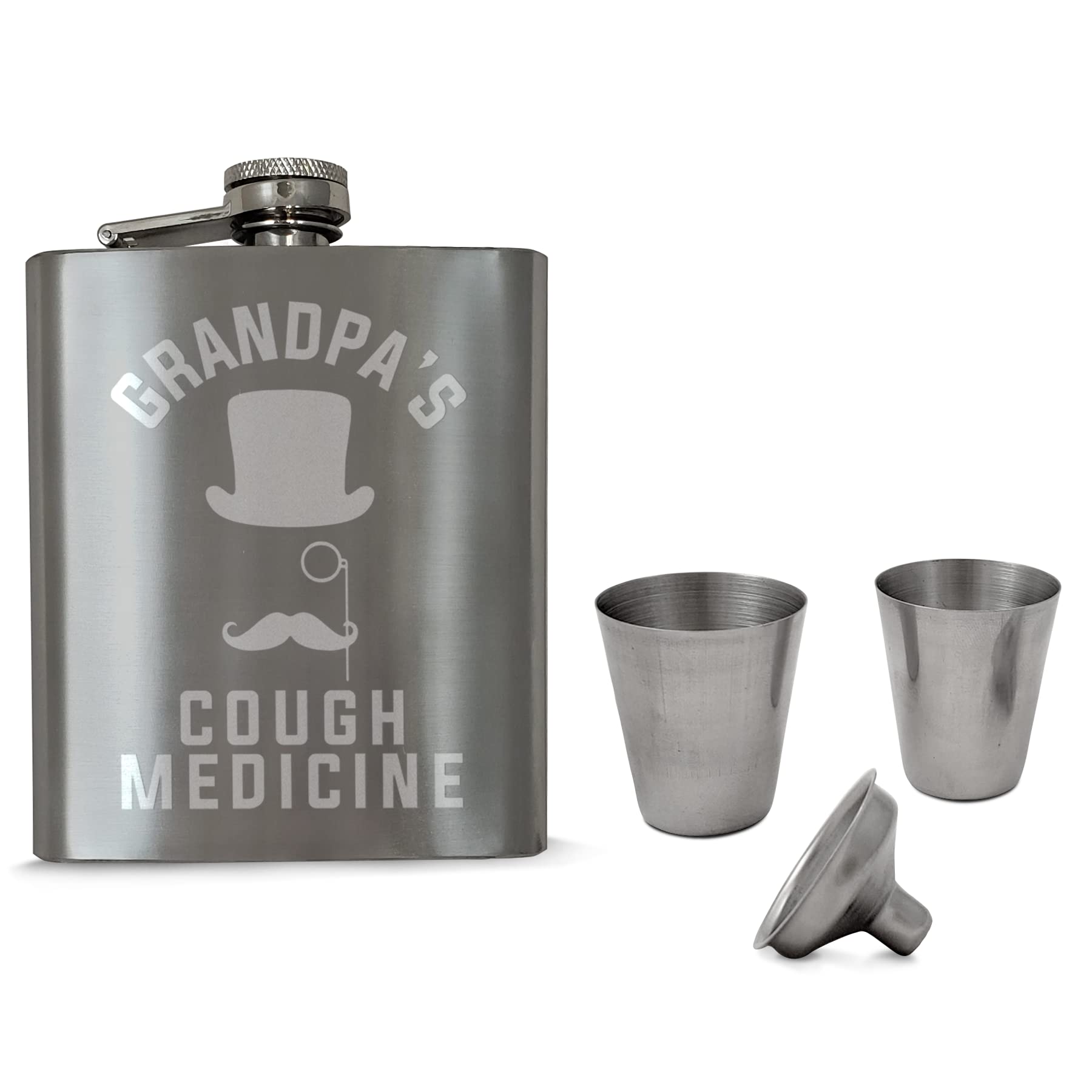 Amazon.com | Grandpa's Cough Medicine - 7 oz Rectangular Flask