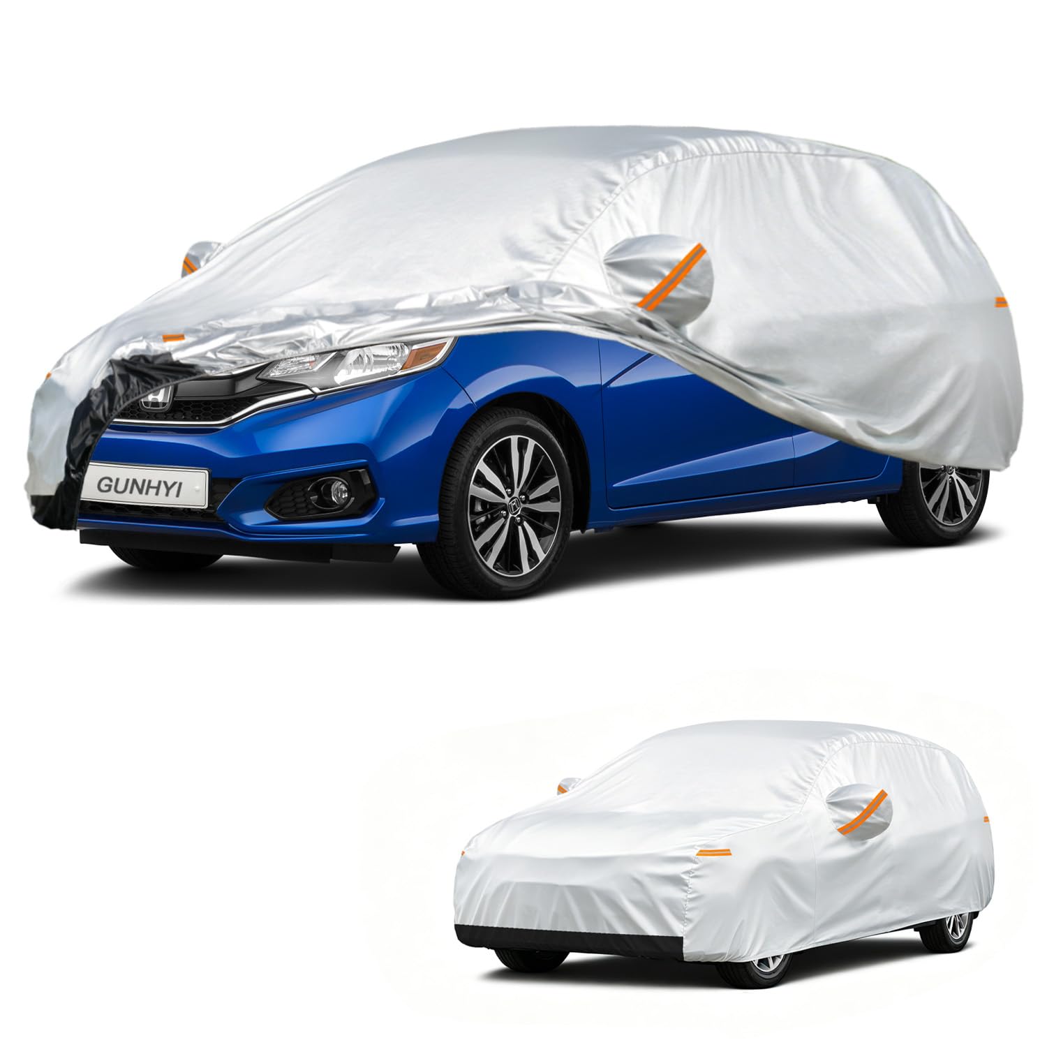 GUNHYI Hatchback Car Cover Custom Fit Honda Fit (2001-2026) Waterproof for Automobiles, Oxford Sun Rain Dust Snow Protection (Ships from US Warehouse, Delivery 3-5 Days)