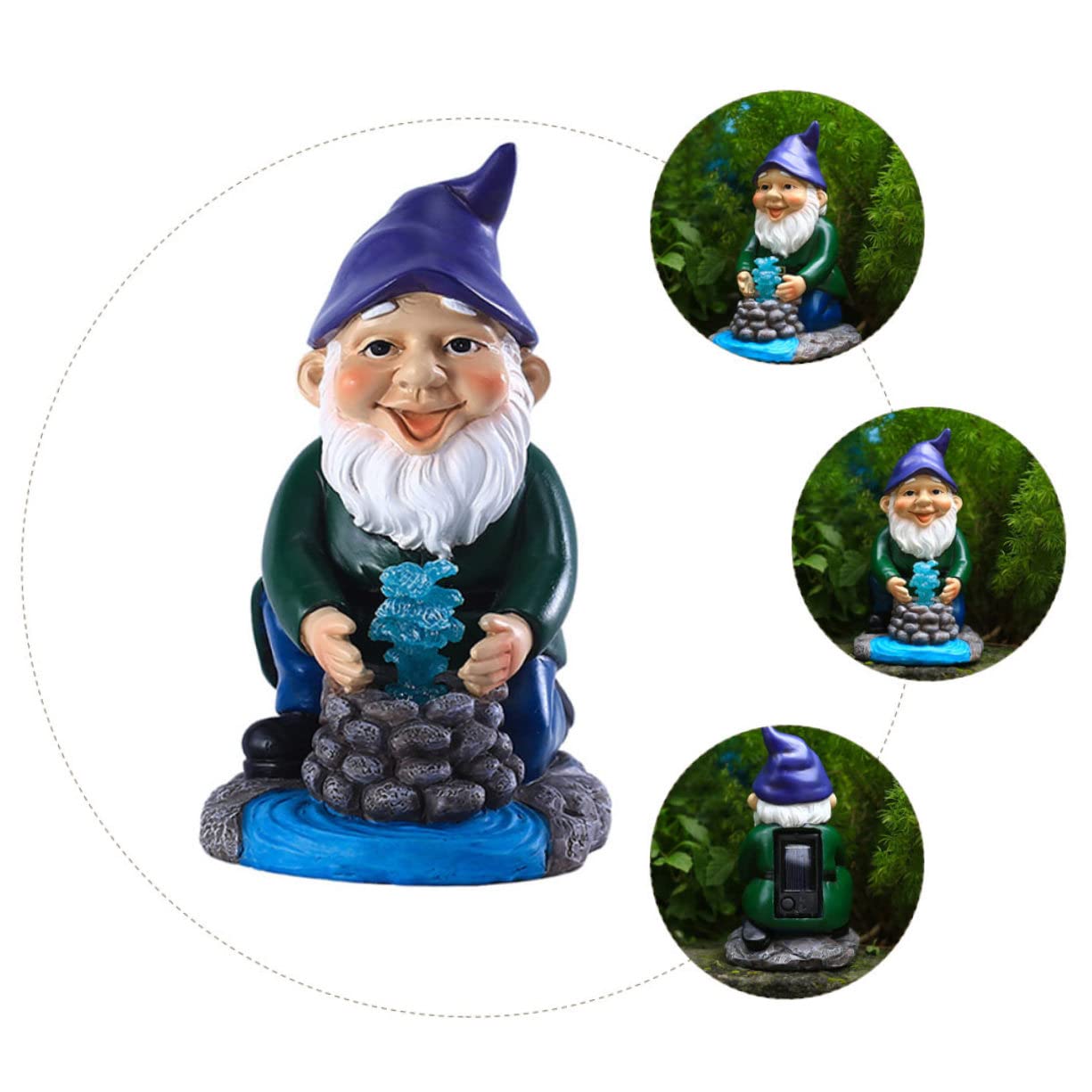 HEMOTON 2 Stück Garten Deko für Außenbereich Wetterfeste Harz Statue für Patio und Terrasse Lustiges für Gartenliebhaber