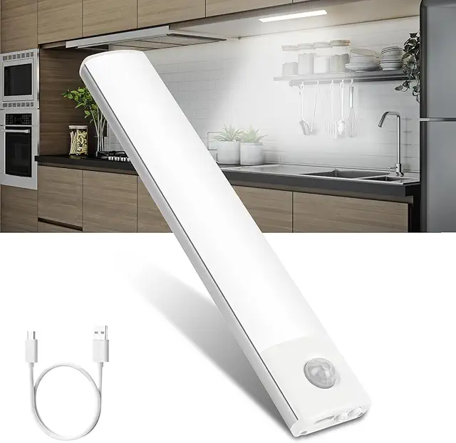 Vicloon LED Motion Sensor Lamp - Dimmable Under-Cabinet Lighting with Magnetic Mount