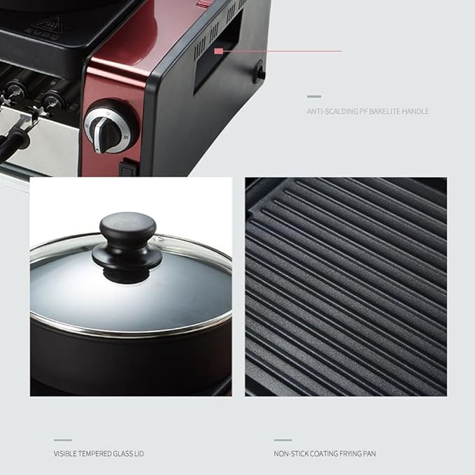 Olla Eléctrica Barbacoa Giratoria Automática con Hot Pot Removible miniatura 5