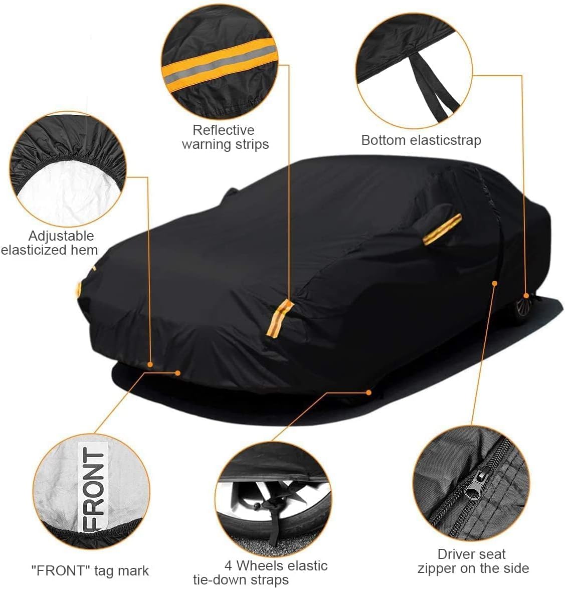 NEVERLAND Waterproof Car Cover 183"L 5