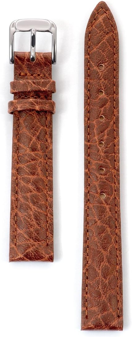 Speidel Genuine Leather Watch Band with Stainless Steel Buckle - Available in Multiple Strap Colors, Lengths & Widths 12-28MM
