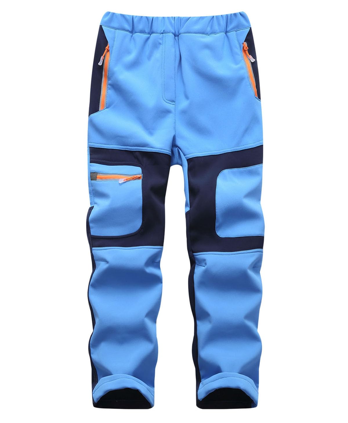Pantaloni da sci per bambini e bambine, con fodera in pile, traspiranti, funzionali, da trekking, da sci