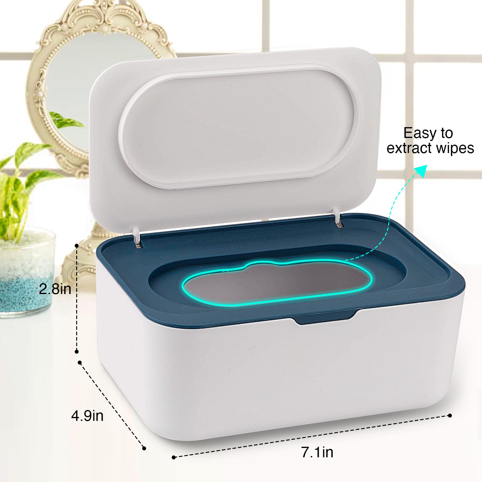 Distributeur de lingettes pour bébé, porte-lingettes pour bébé et adulte, garde les mouchoirs humides, étui antidérapant, facile à ouvrir et à fermer, récipient jetable avec couvercle hermétique