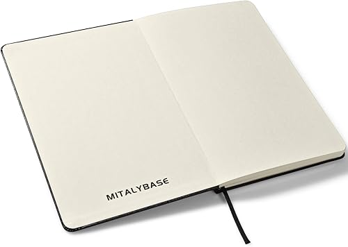 Miniatura 3 de Cuaderno de tapa dura clásico de puntos Mitalybase grande de 54 x 83 pulgadas papel grueso 192 páginas diario negro punteado