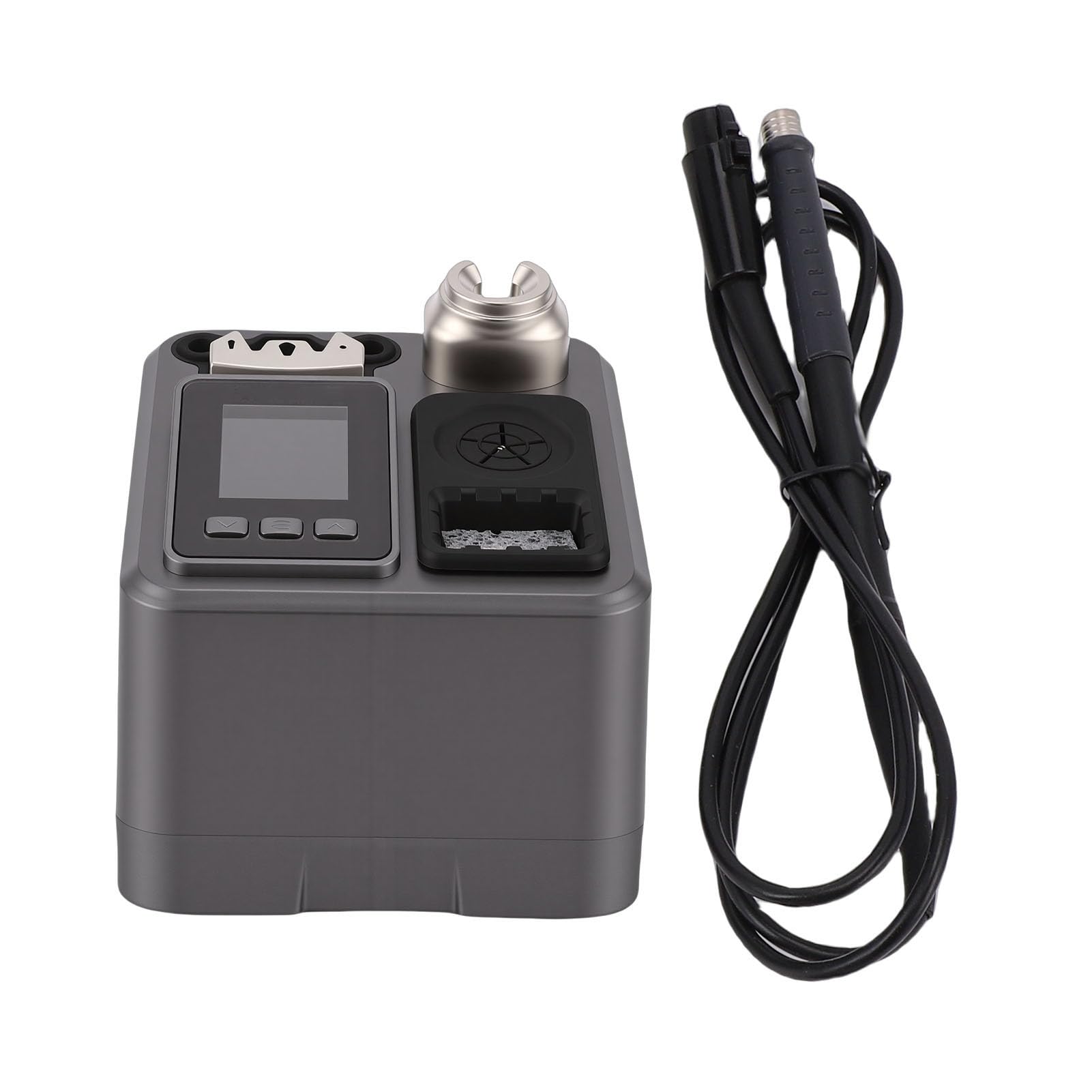 Generic Zestaw Lutownicy o Mocy 120 W. Precyzyjna Regulacja Temperatury PID z Wyświetlaczem LCD do Użytku profesjonalnego. Plastikowy Silikon (wtyczka UE)