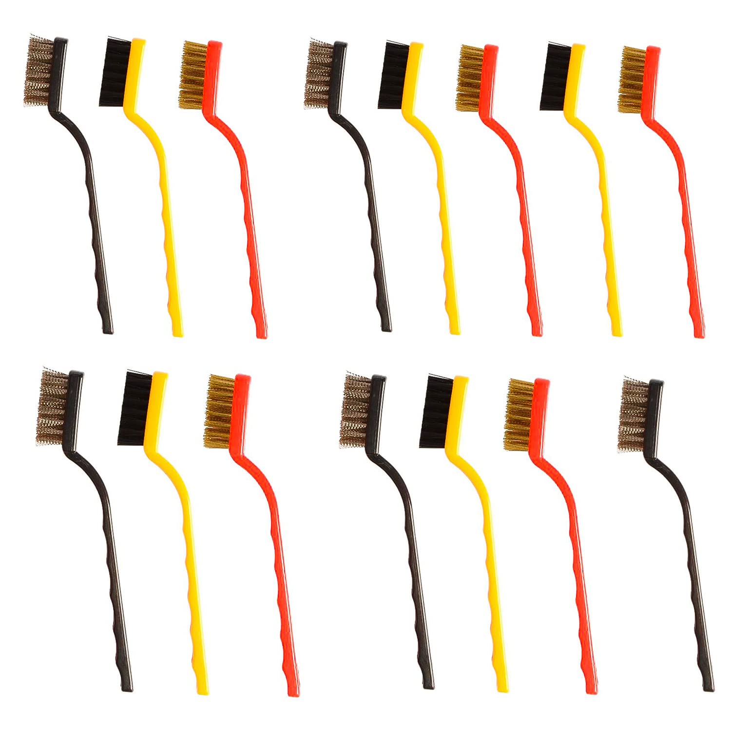 Ascension Mini Plastic Gas Cleaning Tool Kit Wire Brush Set Brass Nylon Stainless Steel Bristles Household Cleaning Brush for Gas Stove Burner Car Kitchen Tiles Tap Cleaning Tool (Pack of 15 Brushes) (B0BTLG9KB2) Amazon Price History, Amazon Price Tracker