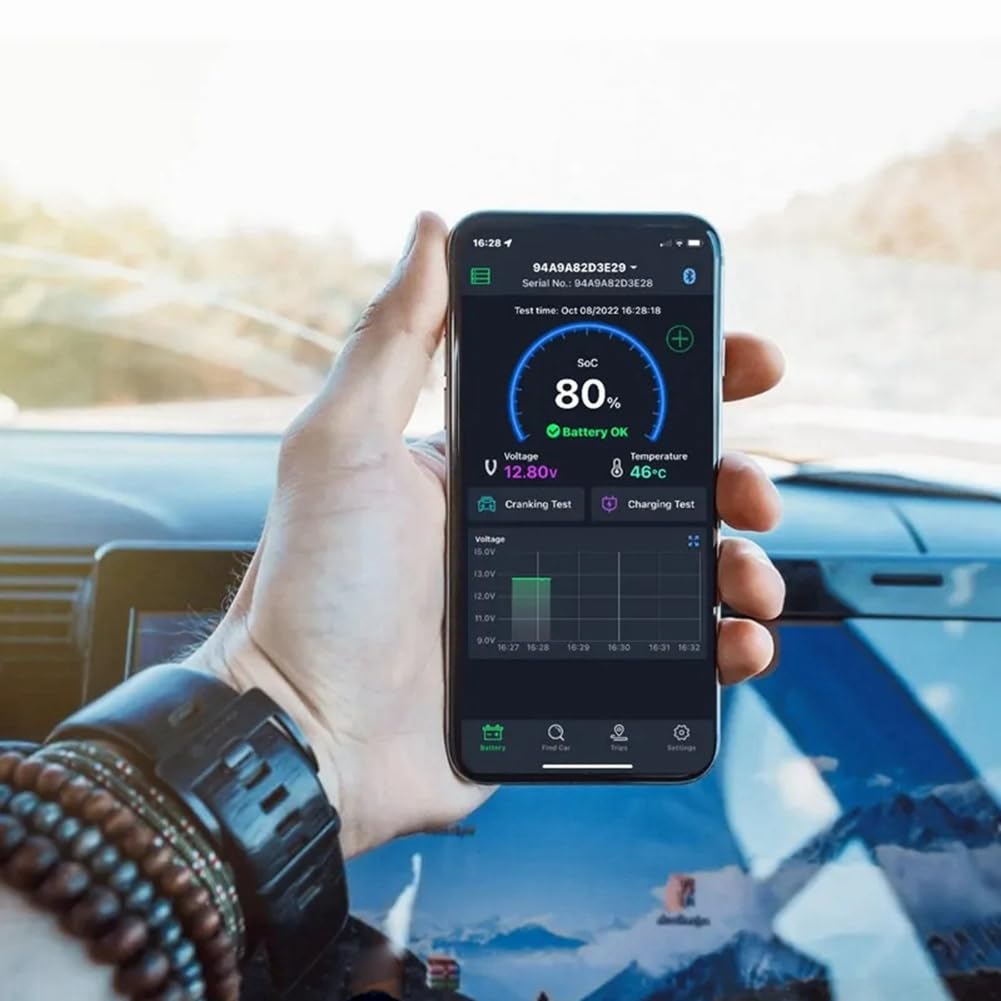 Moniteur de Batterie GPS Tracker BM6 avec Contrôle de L'État de la Batterie de Voiture APP Surveillance Testeur de Batterie