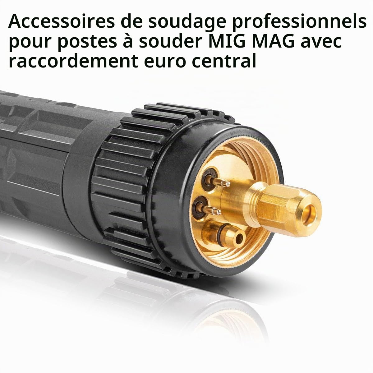 STAHLWERK AK15 | MB15 Torche de soudage avec 4 m de flexible, accessoires de soudage professionnels pour postes de soudage MIG MAG sous gaz protecteur avec raccord central européen