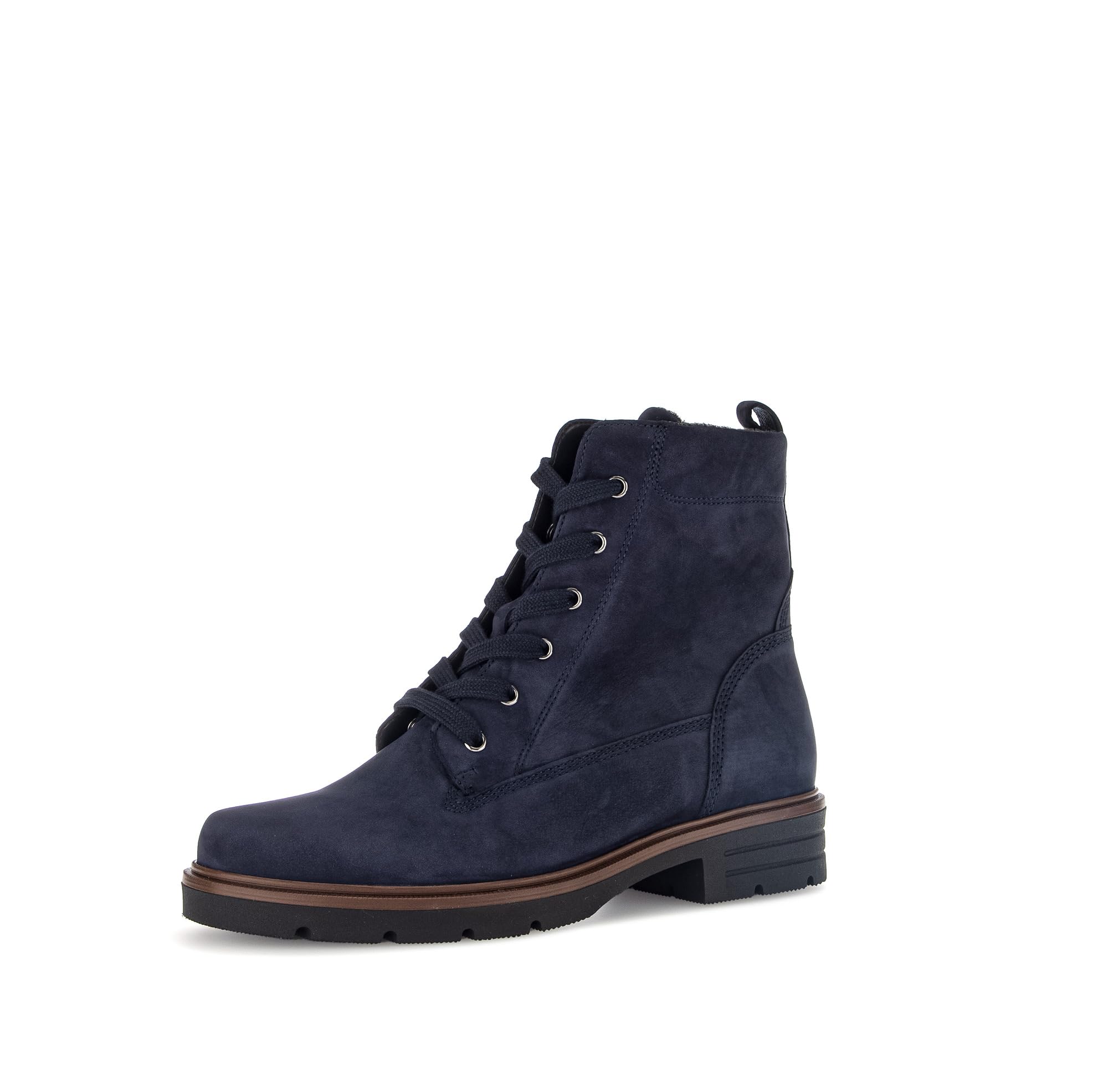 Gabor Damen Schnürstiefeletten – Blau (Ra.Cognac), 38 EU / 5 UK