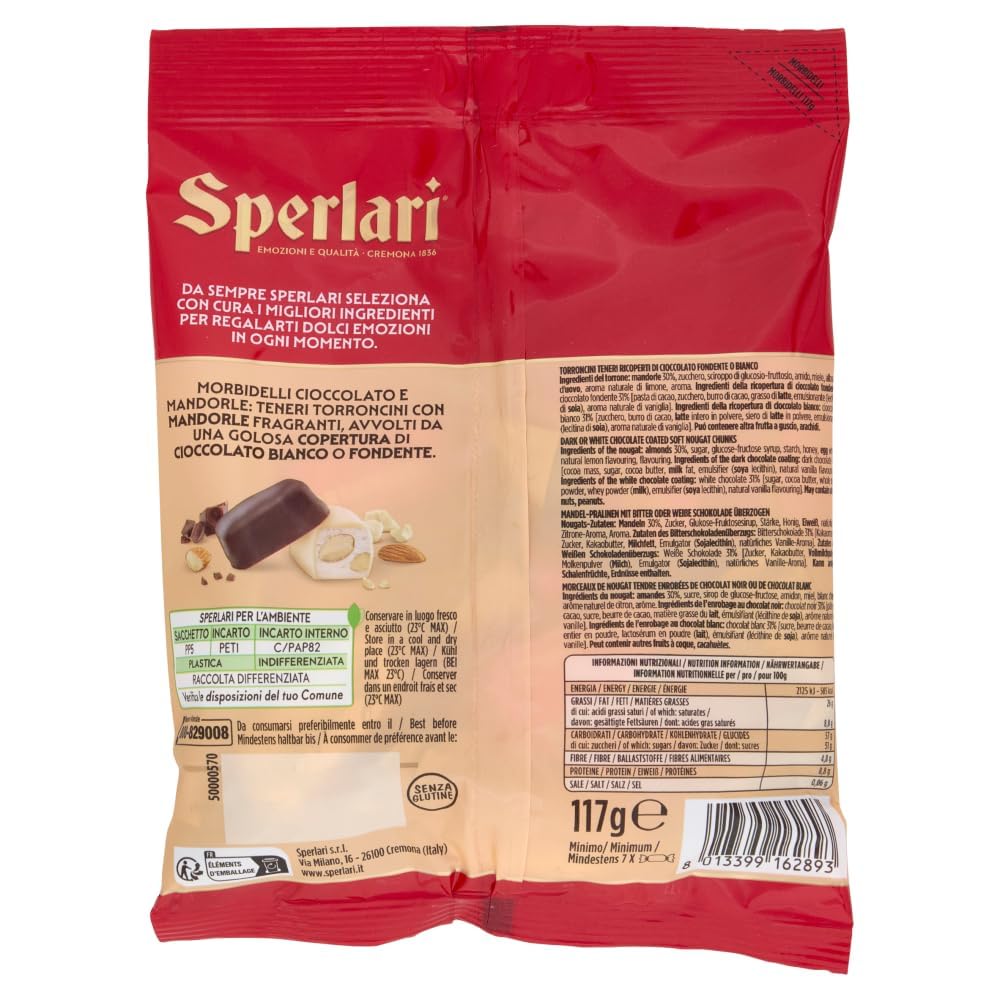 Italian Gourmet Morbidelli torrone morbido mandorle cioccolato Soft 8 x