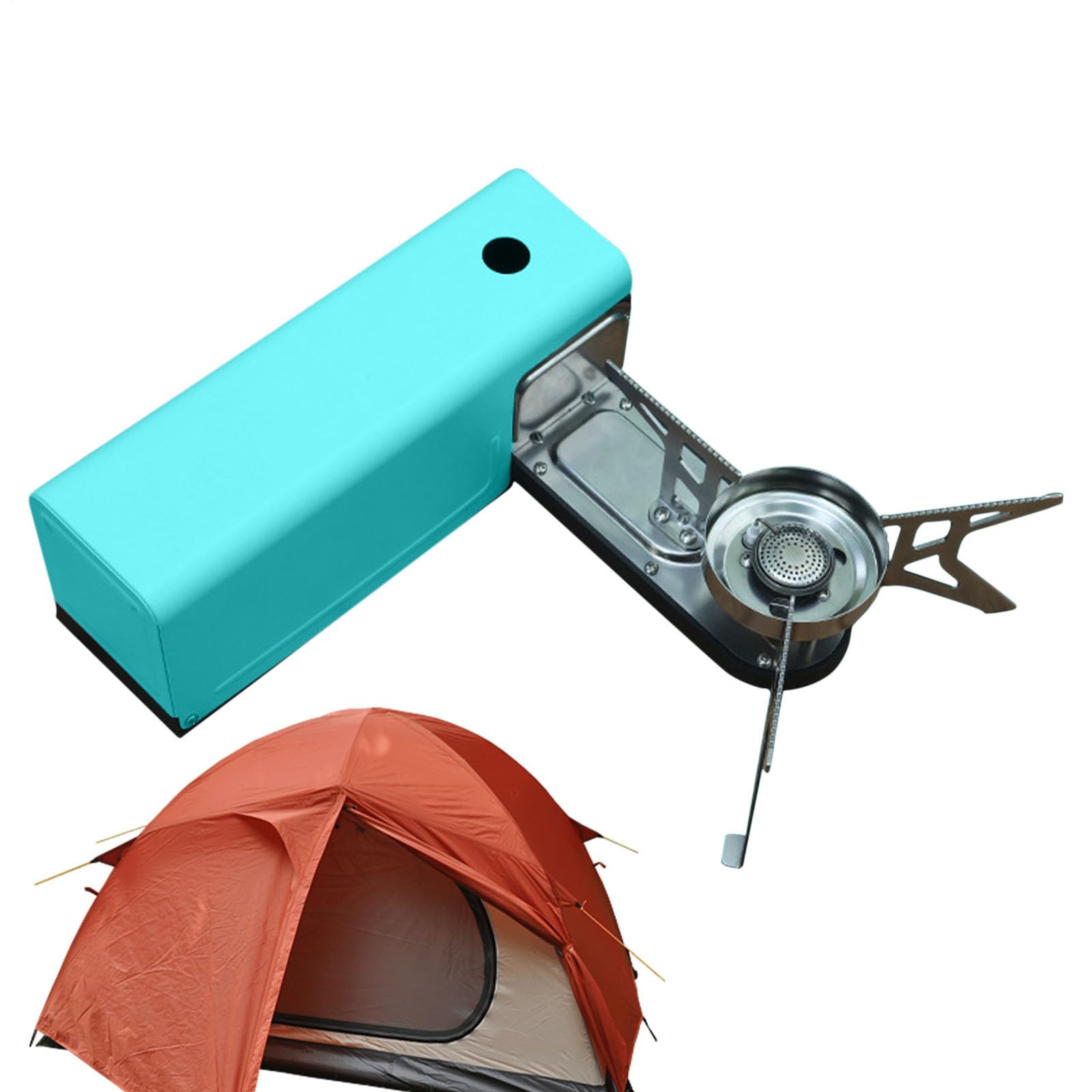 Fornello Da Backpacking Antivento Portatile Pieghevole Leggero | Set Pentole A Cartuccia Portatile Per Picnic Per Campeggio Trekking Cottura All'Aperto Bruciatore Antivento Portatile