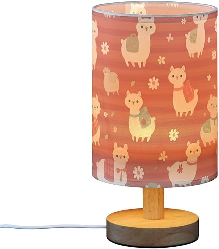 FRODOTGV Retro Cute Alpacas Red Night Lights Living Room Lamps Warm Light for Kids Home