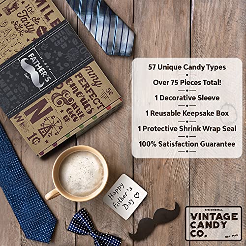 Vintage Candy Happy Fathers Day Retro Candy Care Package For Dad, Dads, Husband, Father, Him, Grandfather, Uncle, Man - Manly Gifts For Men #TOP1