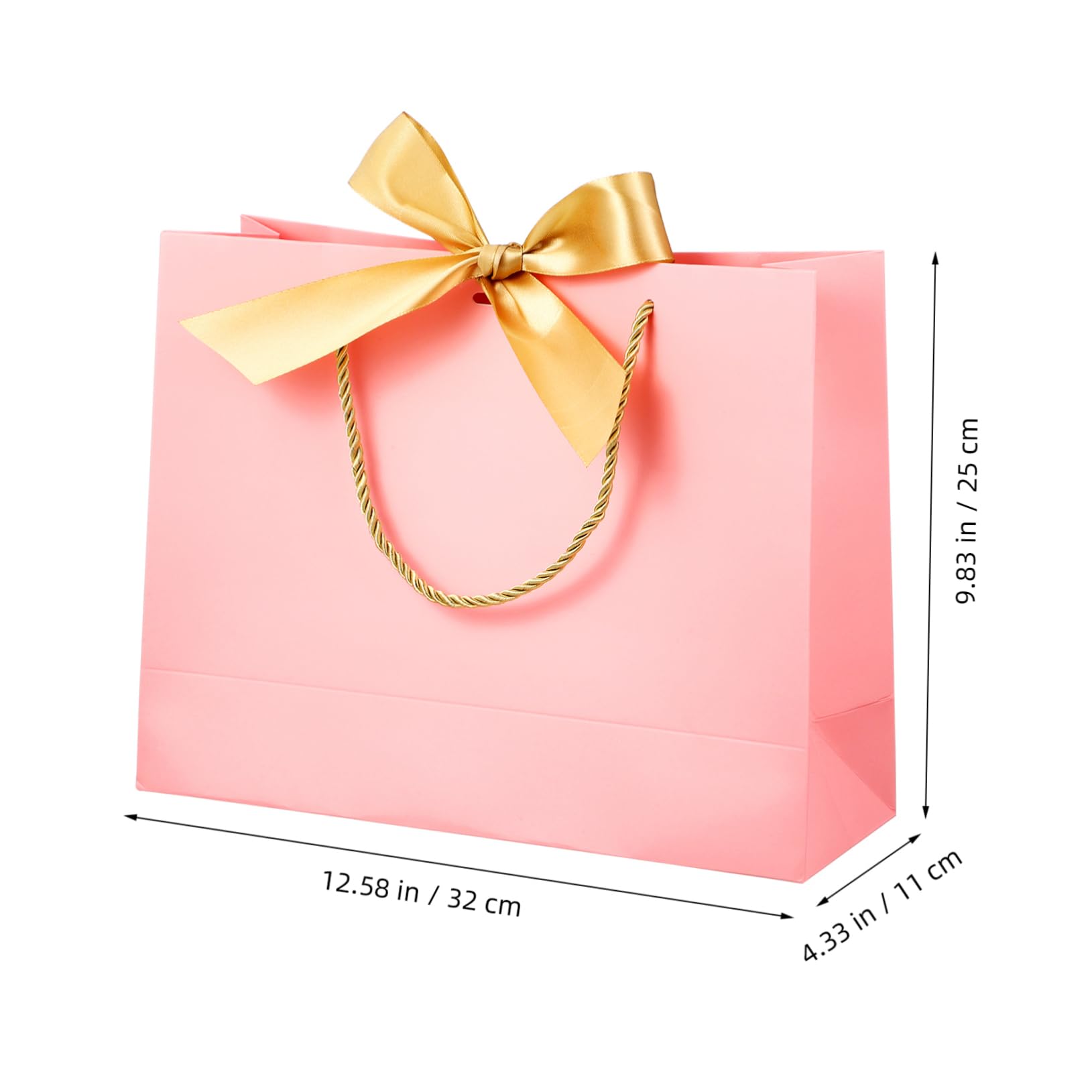 NIYANGLE 10stücke Papier Geschenktüten mit Henkeln und Schleifen für Hochzeiten Partys Geburtstage Feiertage und Feste Geschenkverpackungstüten