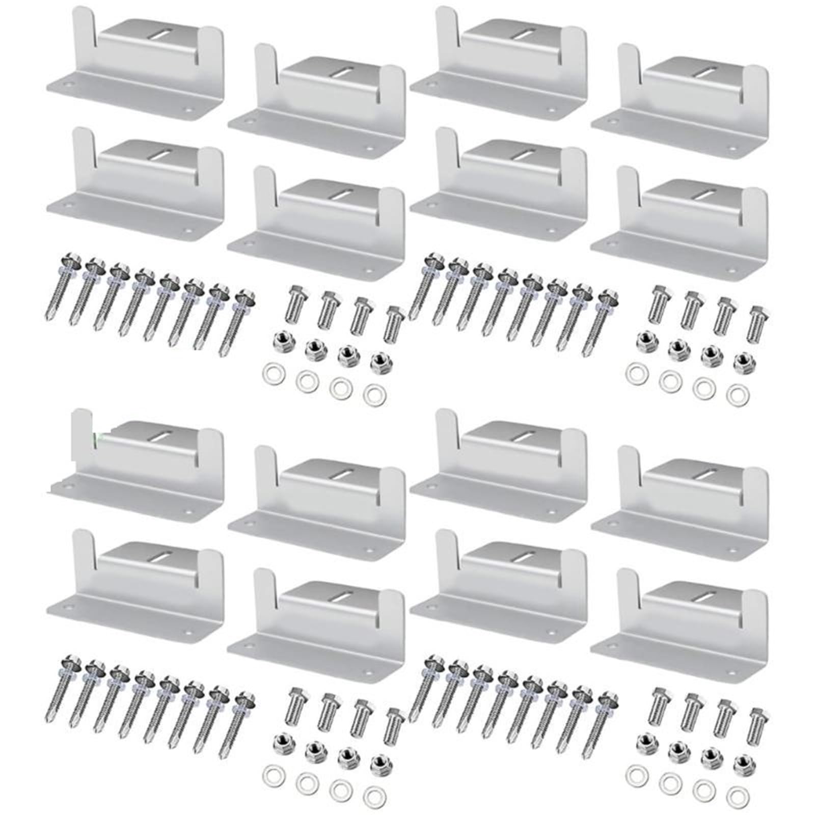 Supporti per pannelli solari Staffe di montaggio in metallo Z per pannello solare Supporto regolabile resistente alle intemperie (G5AB9CC1801478-GY-16)
