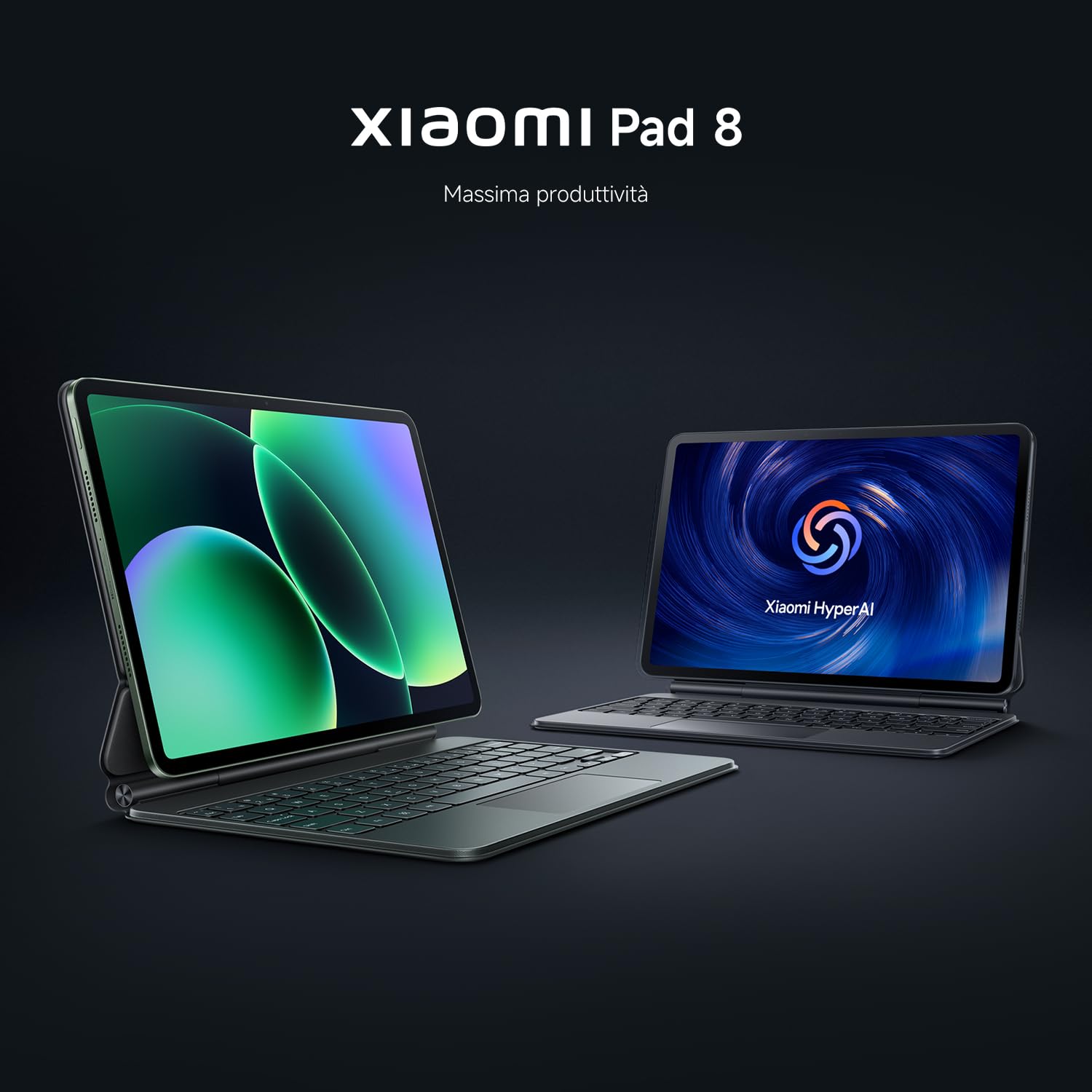 XIAOMI Pad 8, Tablet 11,2'', 8+256 GB, Snapdragon® 8s Gen 4, Batteria 9200 mAh, Display cristallino 3.2K 144 Hz, HyperAI, Blu, Garanzia 2 anni del produttore+1 anno extra, Caricatore non incluso