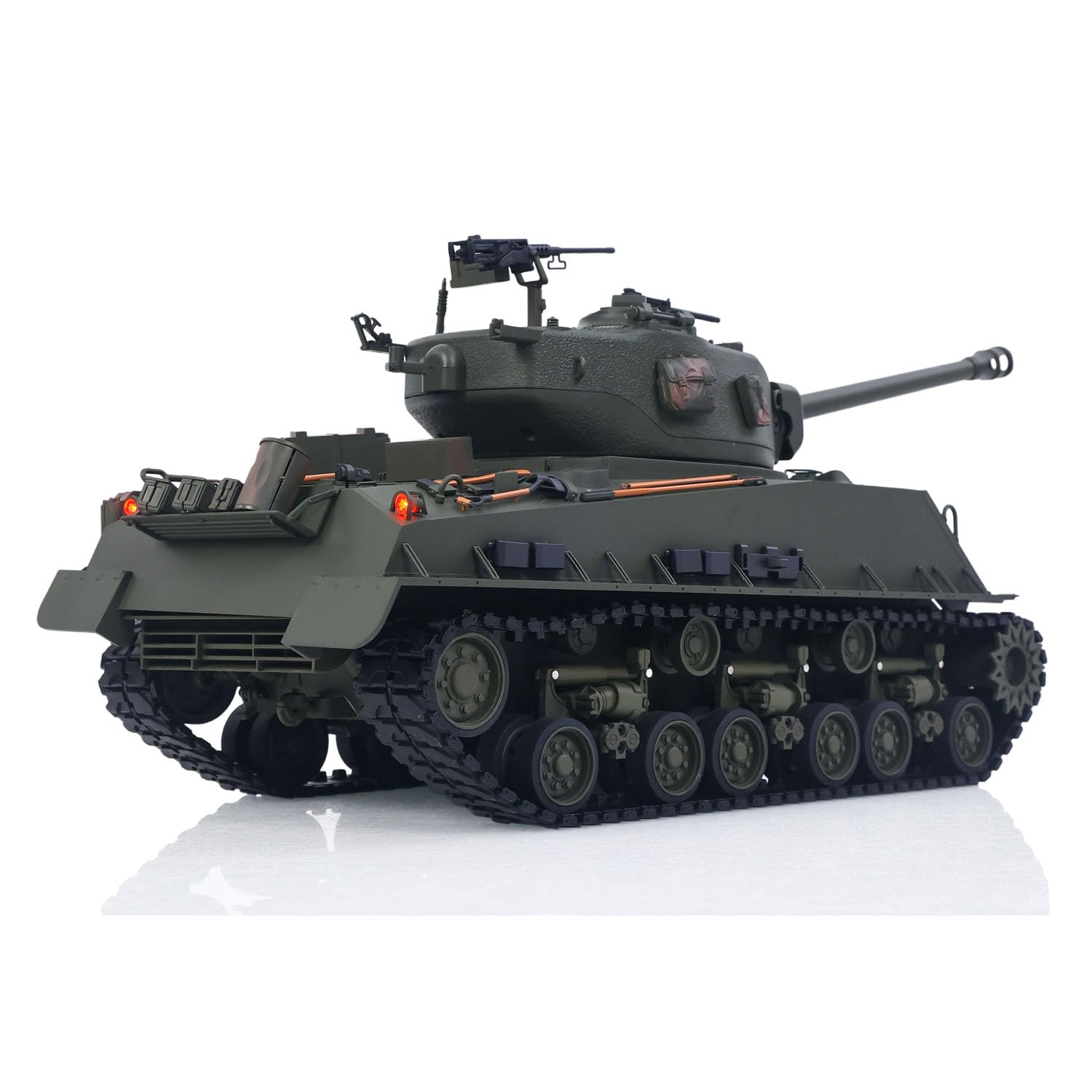 TOUCAN RC HOBBY 1/16 Fernbedienung Tank Sherman M4A3 E8 Fury Edition IR BB Fass Rauche inheit Metall-Fahrgestell Straßen räder 360 Rotation