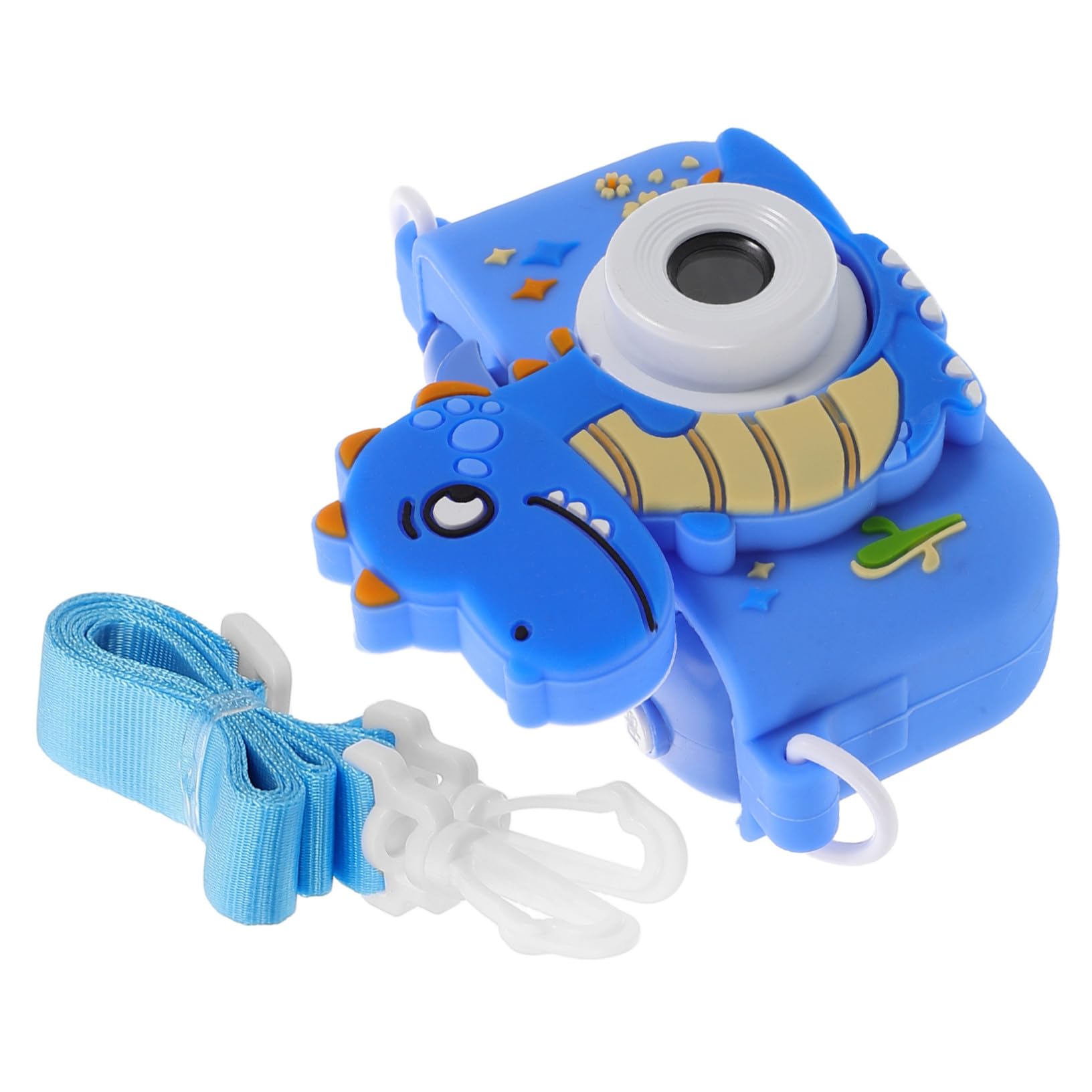DECORNIJIA Cámara Digital Infantil con Doble Lente Diseño de Dinosaurio Azul Resistente y Fácil de Usar para Fotos y Vídeos Interiores y Exteriores