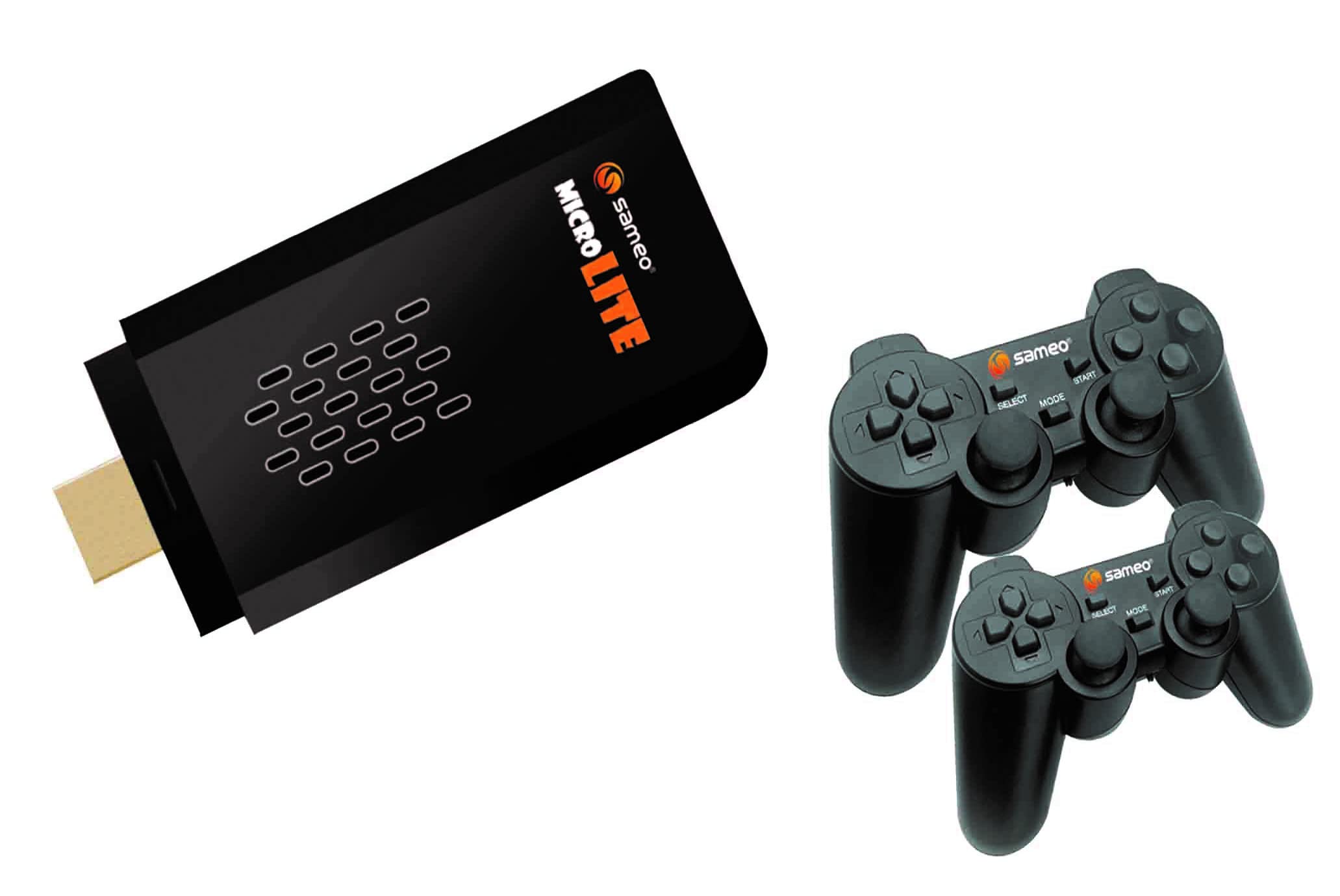 Sameo Micro Lite HDMI Gaming Console ,Game Stick, Video Games, Console Built -in 10000 Retro Games Dual Player- 4K Ultra HD Wireless TV Game Stick,Video Game for Kids (Black)