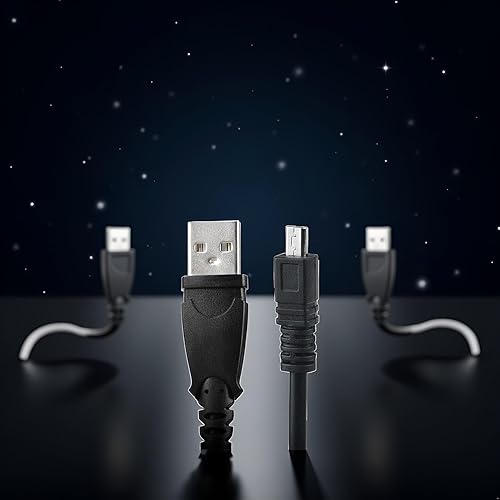 Jowxsx Cable cargador de datos USB negro de 3 pies para Nikon Coolpix S2600 S2500 S3000 S3200 S4300 S6100 Cables de alimentación de audio y video