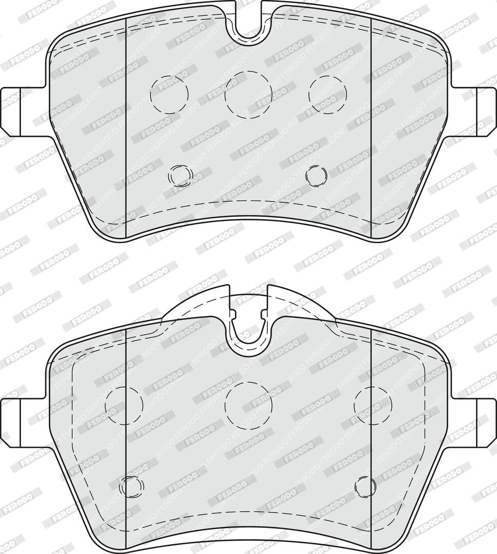 FERODO Plaquettes de freins Avant préparé pour l'indicateur d'usure Épaisseur 17,9mm avec accessoires FDB4080 Compatible avec MINI 3/5 portes R56 3/5 portes R50, R53 Countryman R60 Clubman R55