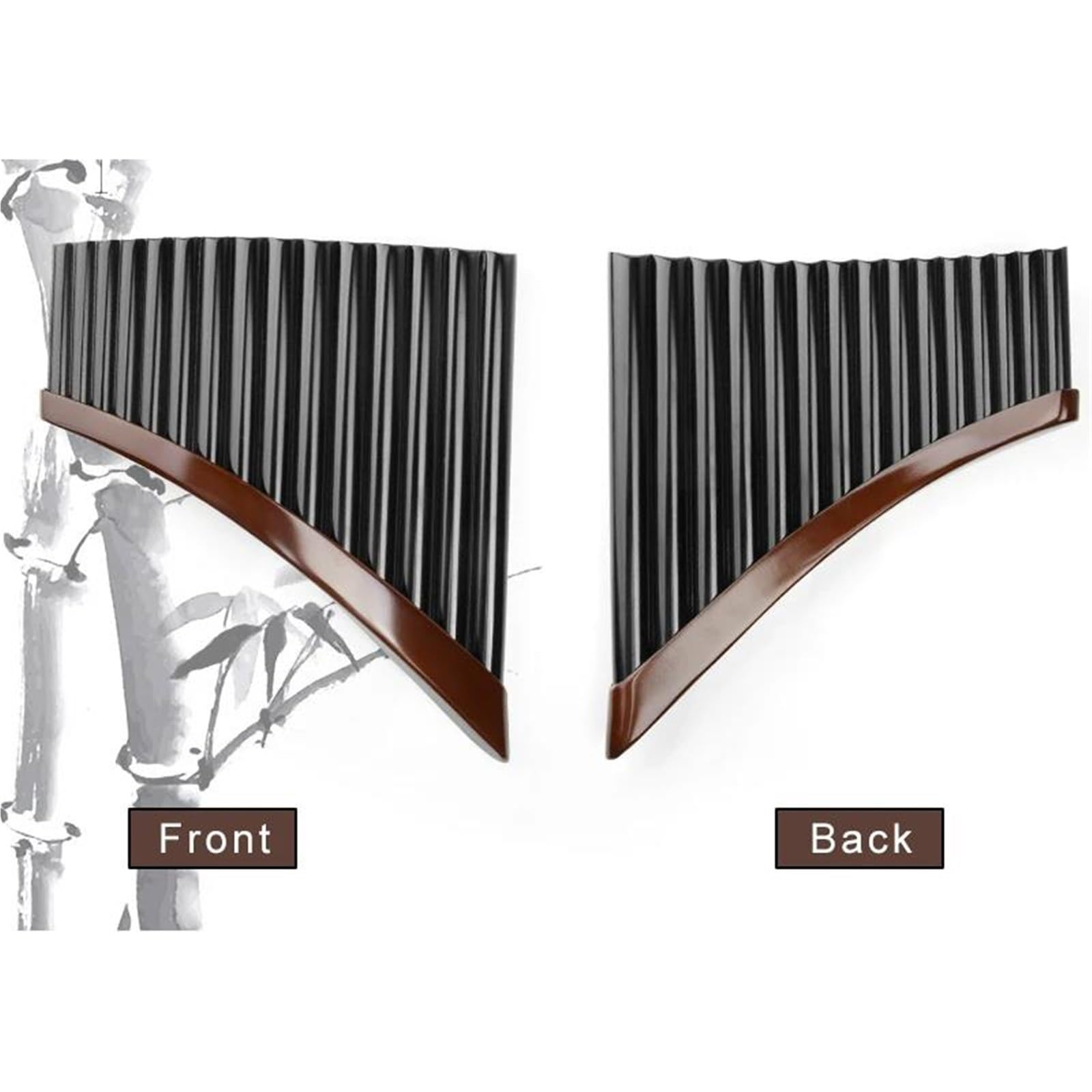 La Flûte De Pan 15 Tuyaux G Clé À La Main Panpipes Chinois Traditionnel Bois Instrument De Musique Bambou Pan Pipes Flûte(Left)