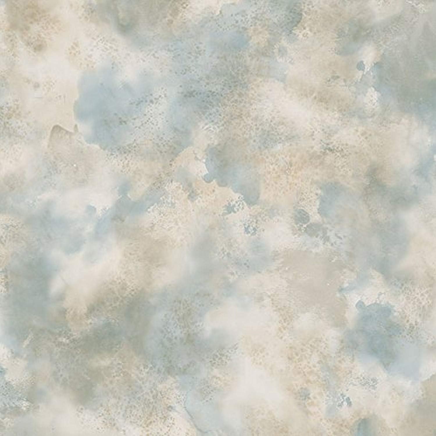 Norwall NWTX34835 Naperville Vinyl Faux Textured Wallpaper, Blue, Cream