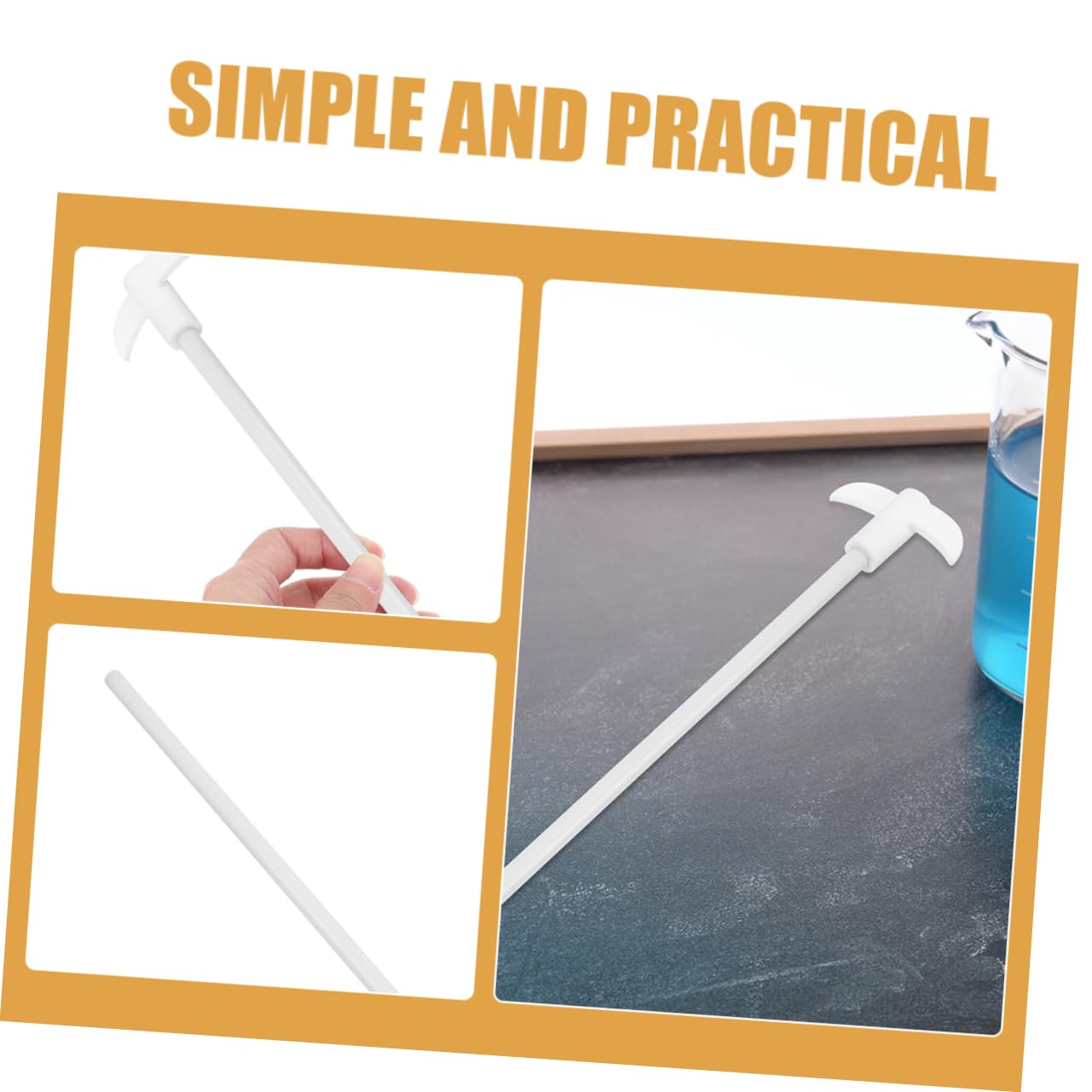 Unomor Stirrer Rod for Laboratory Mixing Stir Rod Easy to Use Stirrer Paddle for Experiments