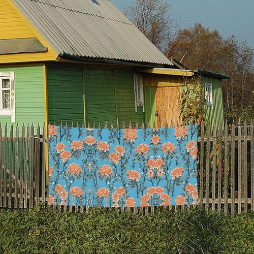 MINDBBDFJ Floral Background Print Banners And Signs For Outdoor/Indoor,Personalized Banner Customizable Parties Halloween Banner (180x90cm)4