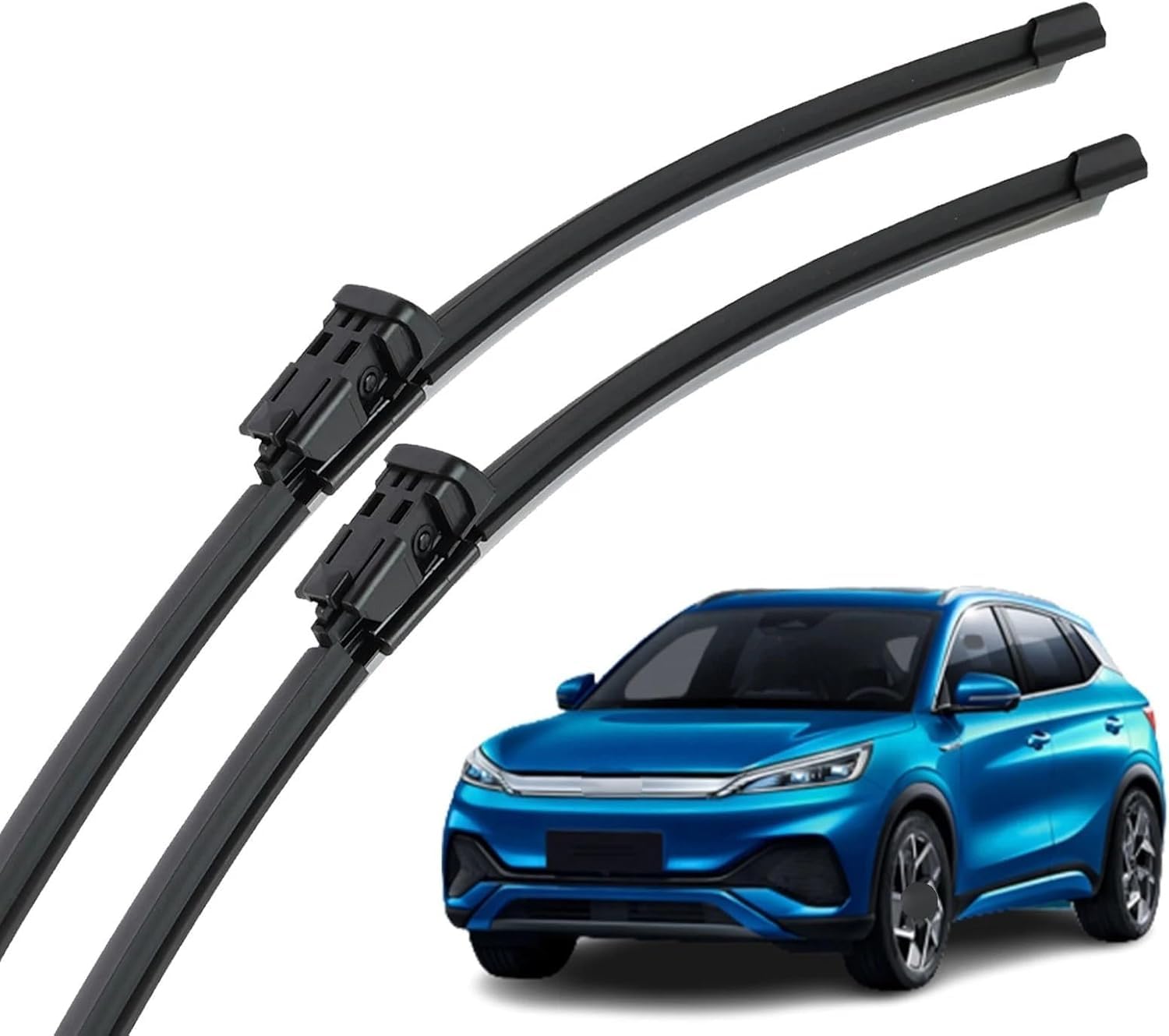 ZhangXD Front Windscreen Wipers For BYD Yuan EV Plus Atto 3 2021-2026, Windshield Window Brush Front Wiper Blades All-Weather Replacement Set Easy Installation