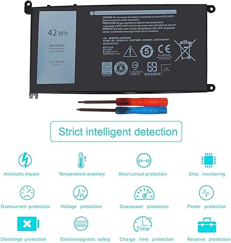 Miniatura 6 de WDX0R - Batería de repuesto para laptop Dell Inspiron 13 15 5000 7000 Series 5570 7579 7378 5567 7573 5565 5379 5378 Latitude 3490 3590 3340 3400