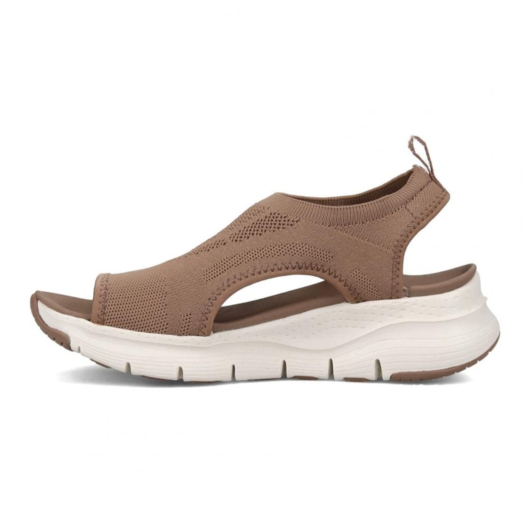 Sandali con Zeppa da Donna con Plateau Sandali Open Toe con Fondo Spesso Bocca di Pesce Sandali Casual da Spiaggia Sandali con Zeppa alla da Donna Sandali Sportivi con Zeppa e Plateau, Marrone,