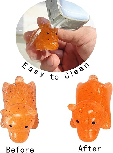 Miniatura 5 de Paquete de 36 juguetes sensoriales antiestrés con purpurina Mochi Squishy para cumpleaños, recuerdos de fiesta, premios de aula, rellenos de bolsas