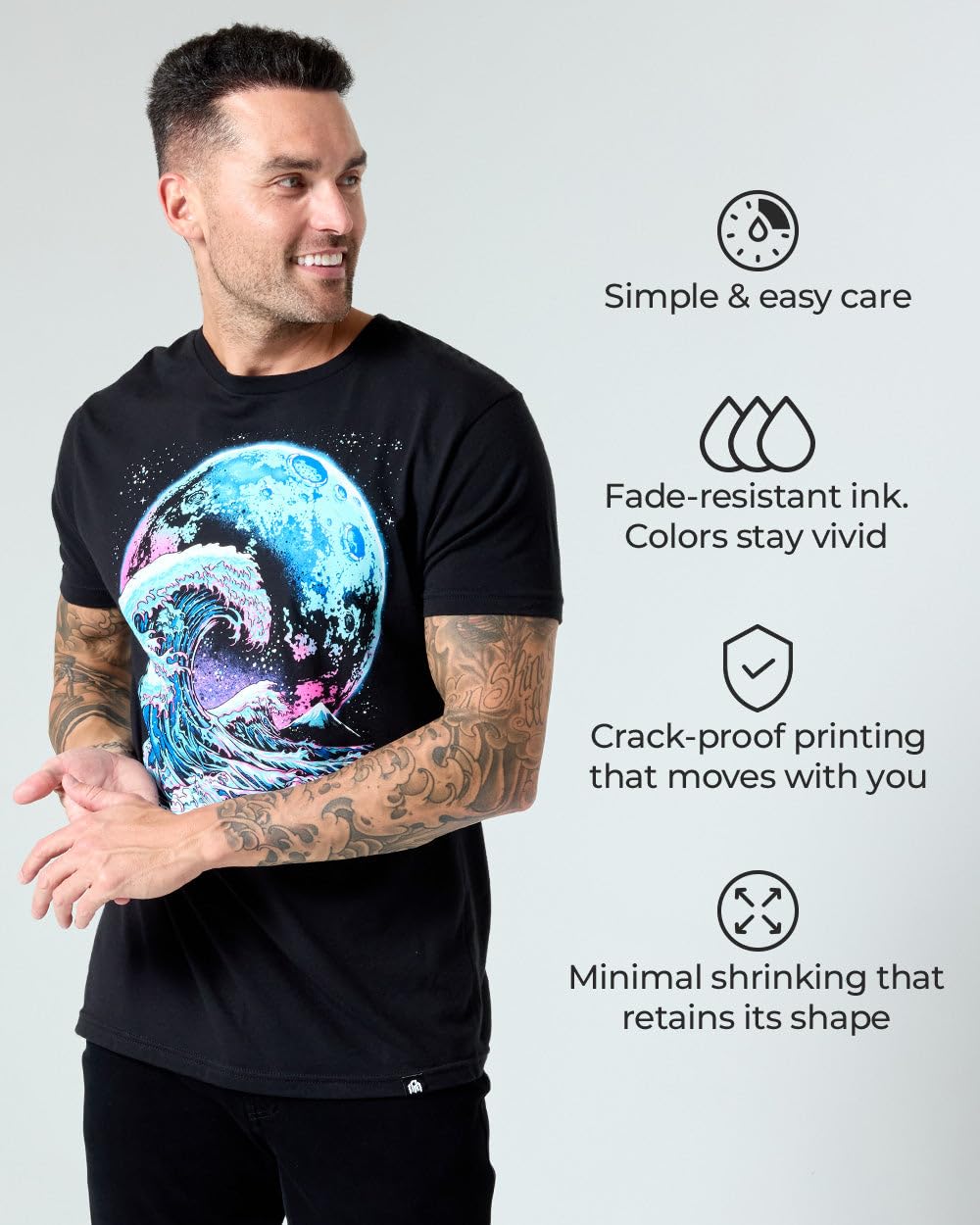 INTO THE AM Am Plain Tees einfarbige Herren-T-Shirts (6 Stück)