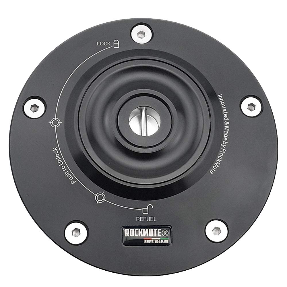 Tapa de depósito de combustible para motocicleta Yamaha FZ1 FZ6 FZ8 FAZER XSR900 XSR700 FZ6R XJ6 XT660 XJR1300 FJR1300A FZ16 TDM900A V-MAX SUPER TENERE XT1200ZE XV950 seguridad antirrobo (negro)