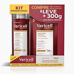 Kit Varicell Nanointense 300g + 300g Refil Pele Normal Alívio para Pernas Cansadas