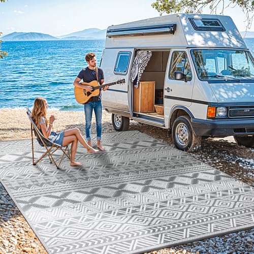 Waterproof Outdoor Rug 8x10 ft, Reversible Plastic Straw Patio Rugs $34.99 AC - image 5