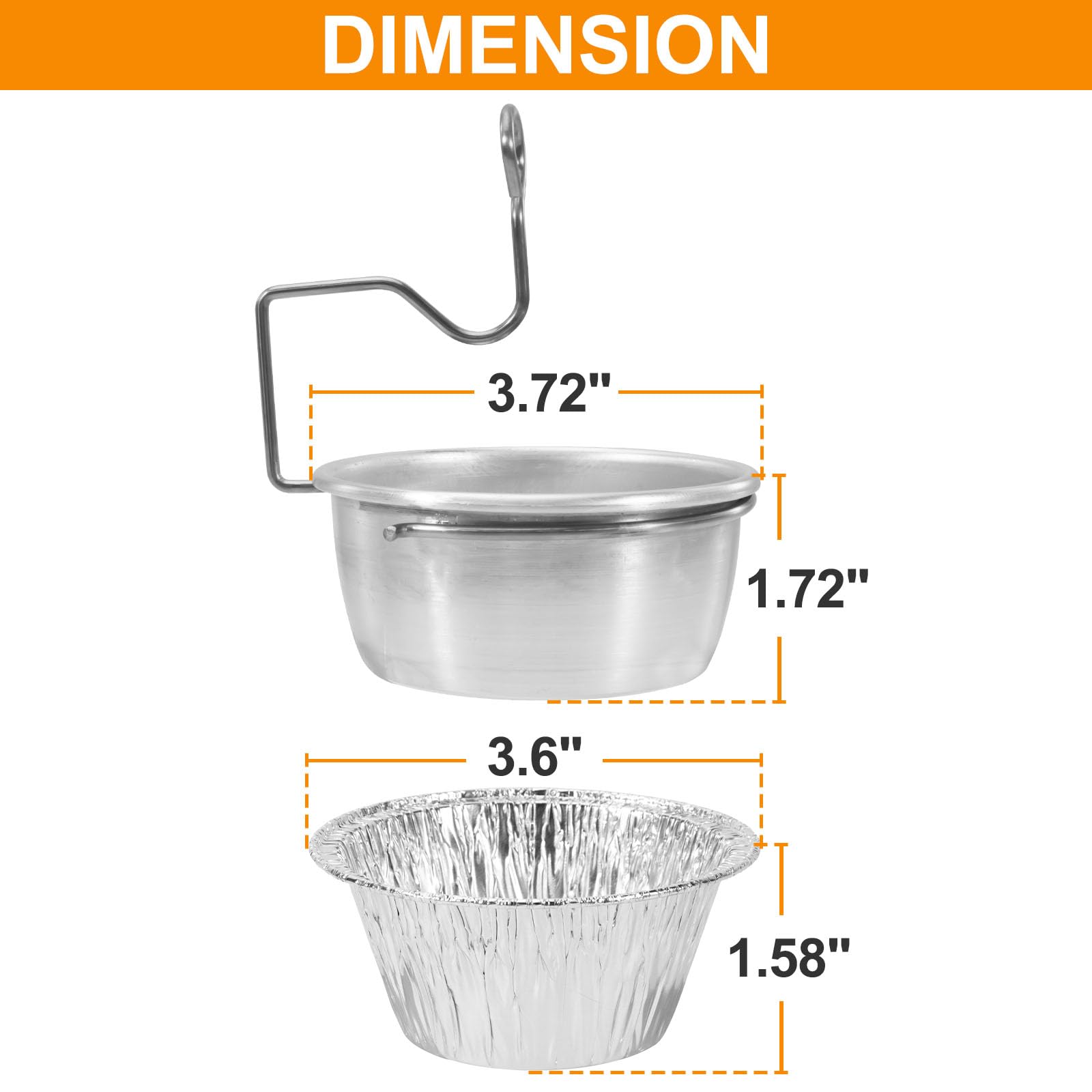 DcYourHome Fettbecher mit Clip und 10er-Pack Aluminium-Tropfeinsatz für Kenmore Grills und andere