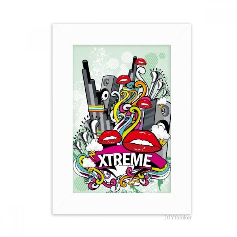 Cadre photo de bureau graffiti street culture colorée 5x7 pouces peinture blanc