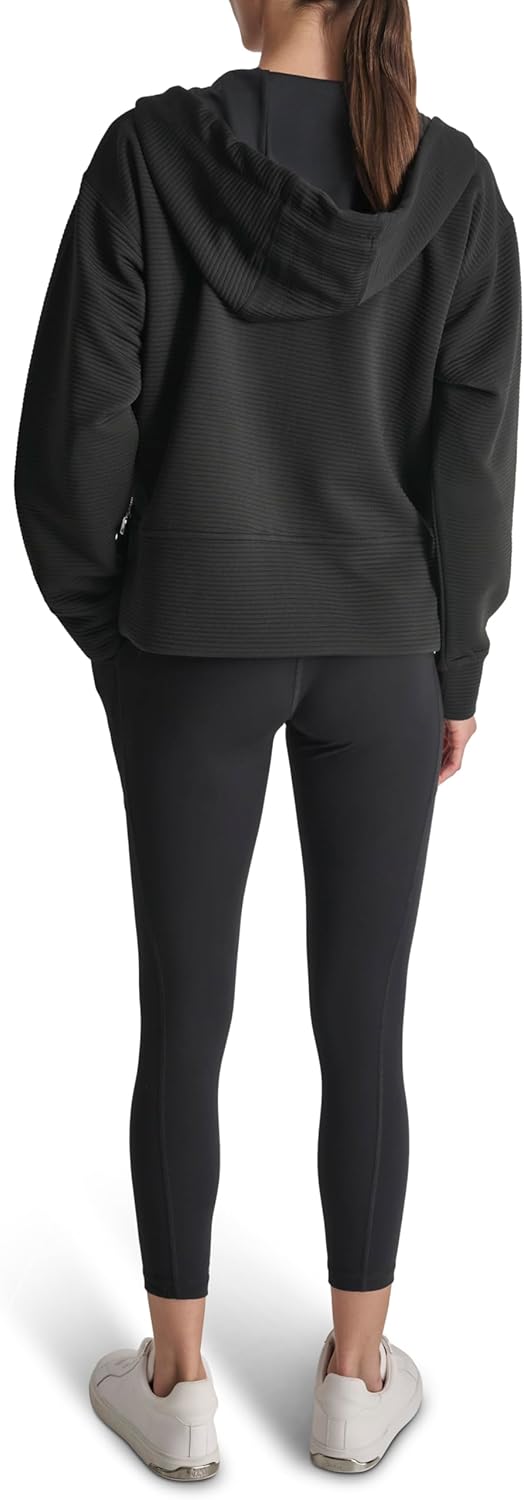 DKNY womens Full Zip Tech Hoodie Jacket - Image 5